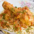Арпа фиде с пиле на фурна