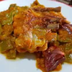 Агнешки котлети с домати и зелен боб