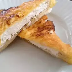 Печено сирене в кори за баница