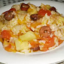 Тиквички с ориз и маслини