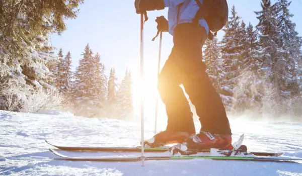 спортуване през зимата - ски