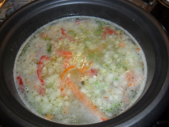 Ориз със зеленчуци в оризоварка