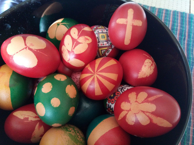 Великденски яйца с апликация
